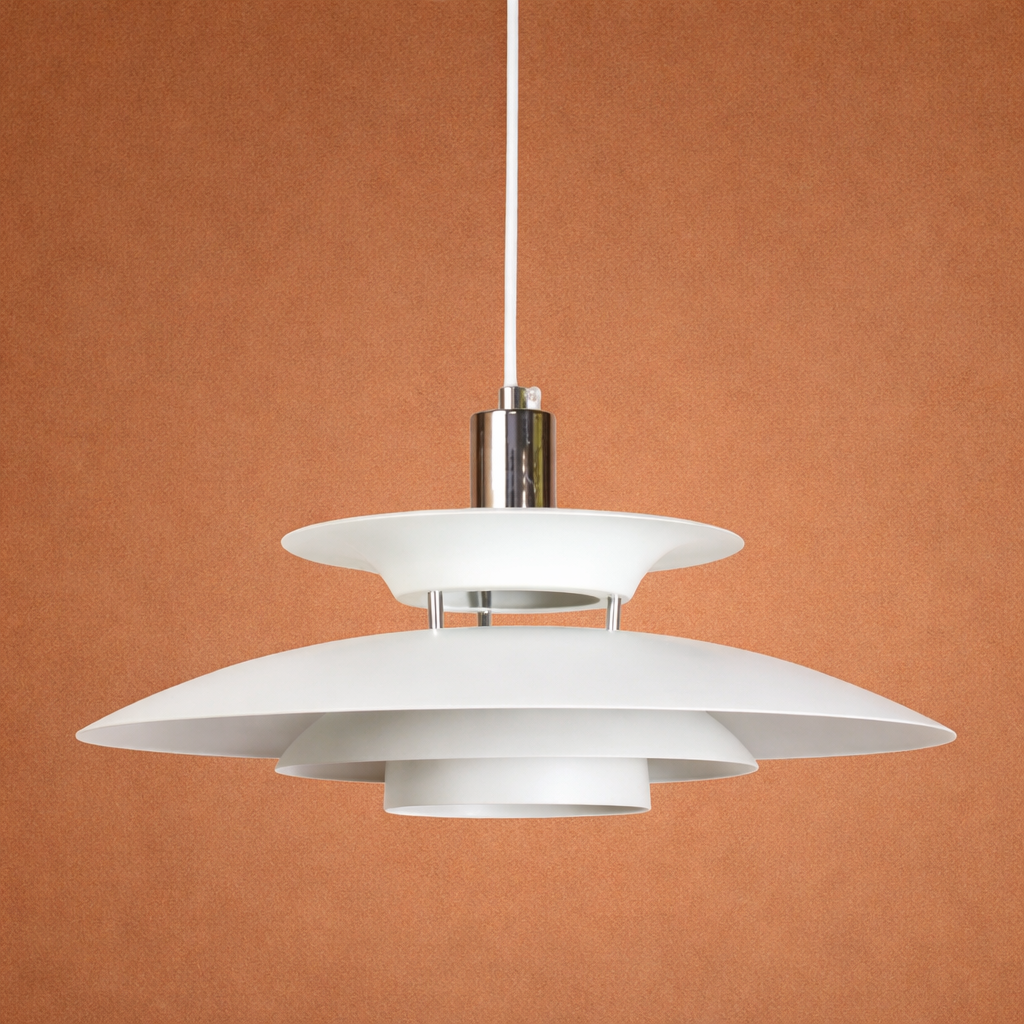 Arctic Wave UFO Pendant For Living Room & Item for Home Decoration - White
