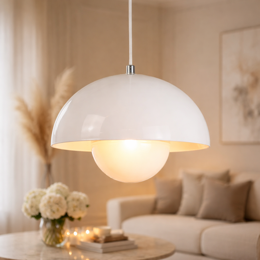 Vibe Dome Pendant Light For Home & Item for Home Decoration - White