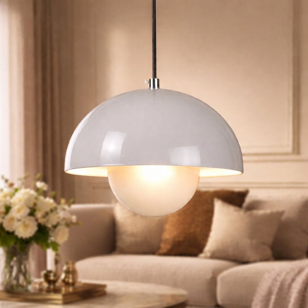Vibe Dome Pendant Light For Home & Item for Home Decoration  - Grey