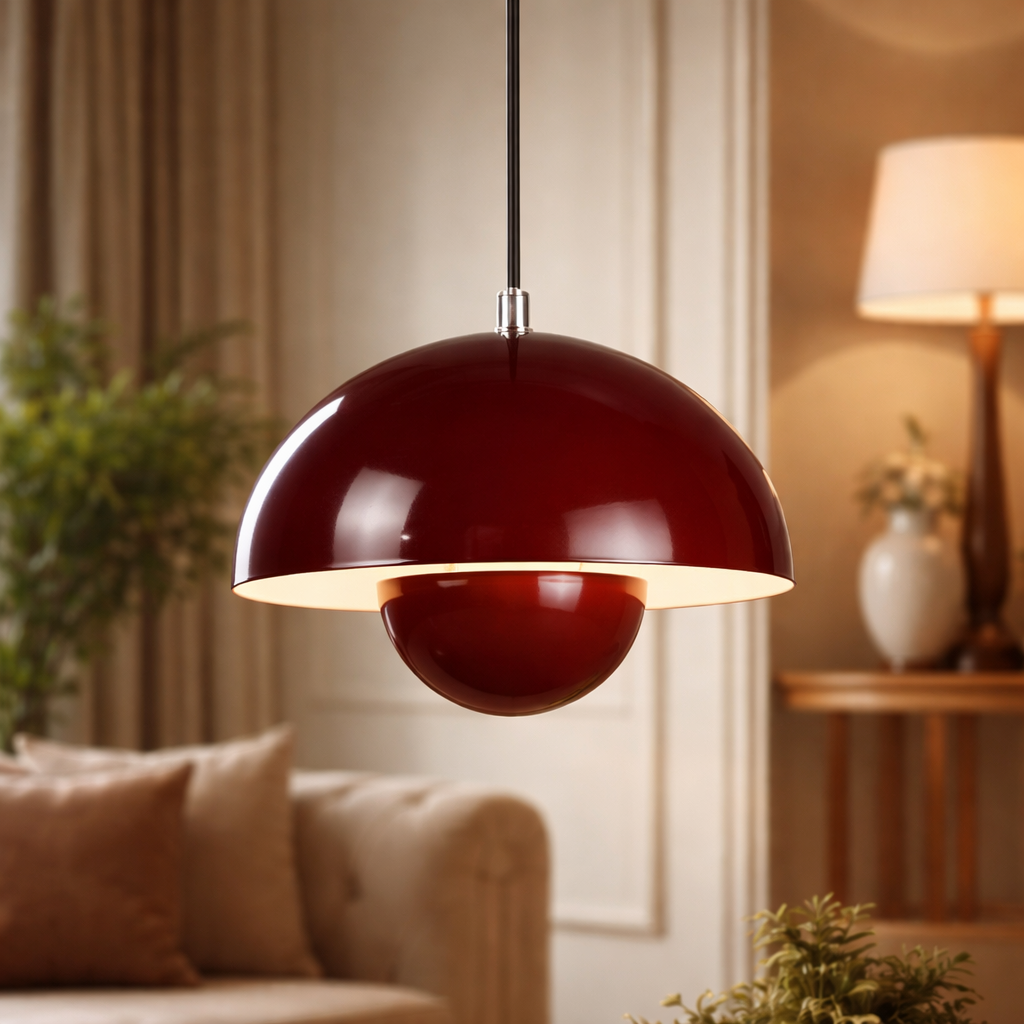 Vibe Dome Pendant Light For Home & Item for Home Decoration - Reddish-Brown