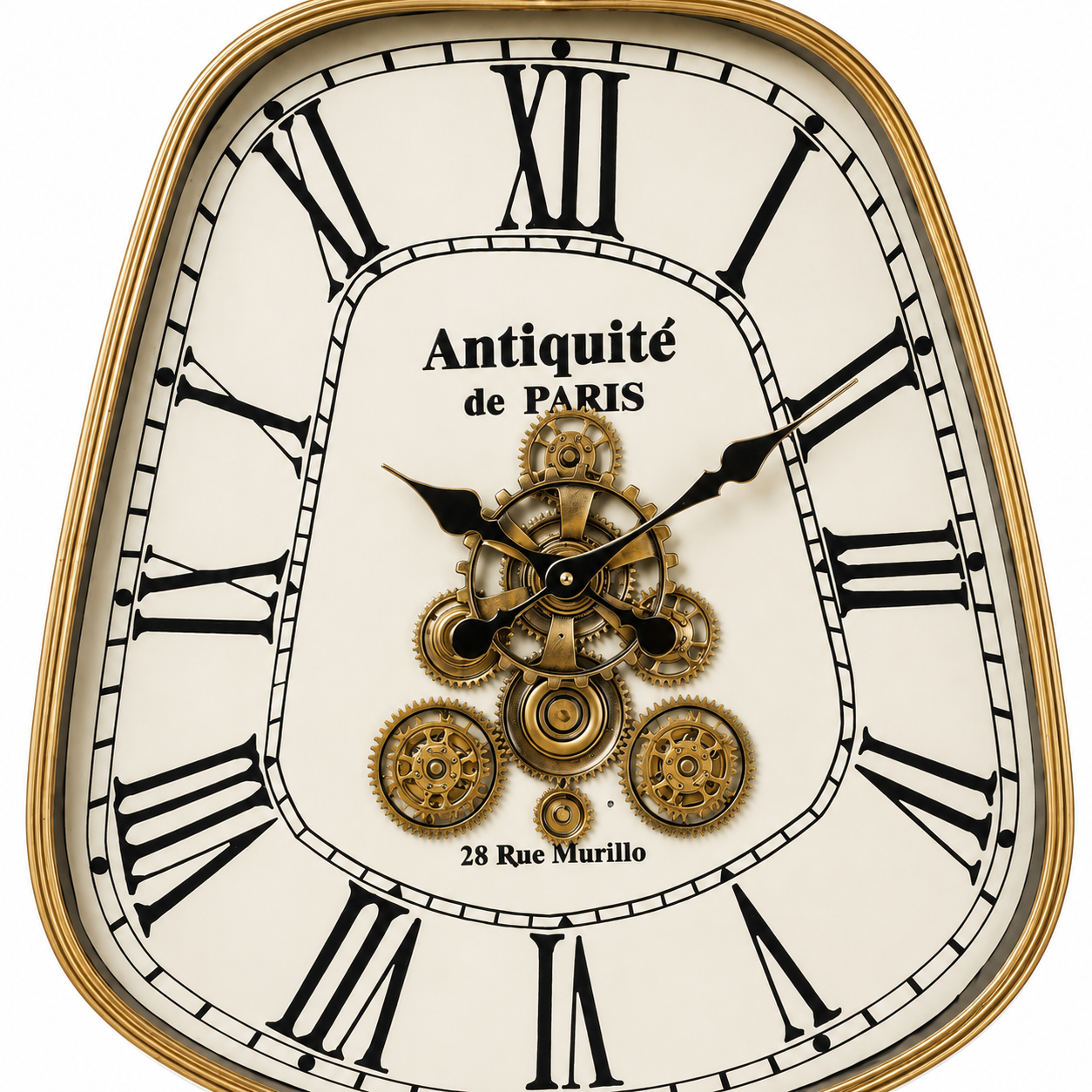 Crown Tick Luxury Designer Wall Clocks for the Home With Moving Gear Mechanism Buy Wall Clock Online (Steel Body)