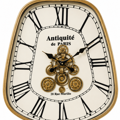 Crown Tick Luxury Designer Wall Clocks for the Home With Moving Gear Mechanism Buy Wall Clock Online (Steel Body)