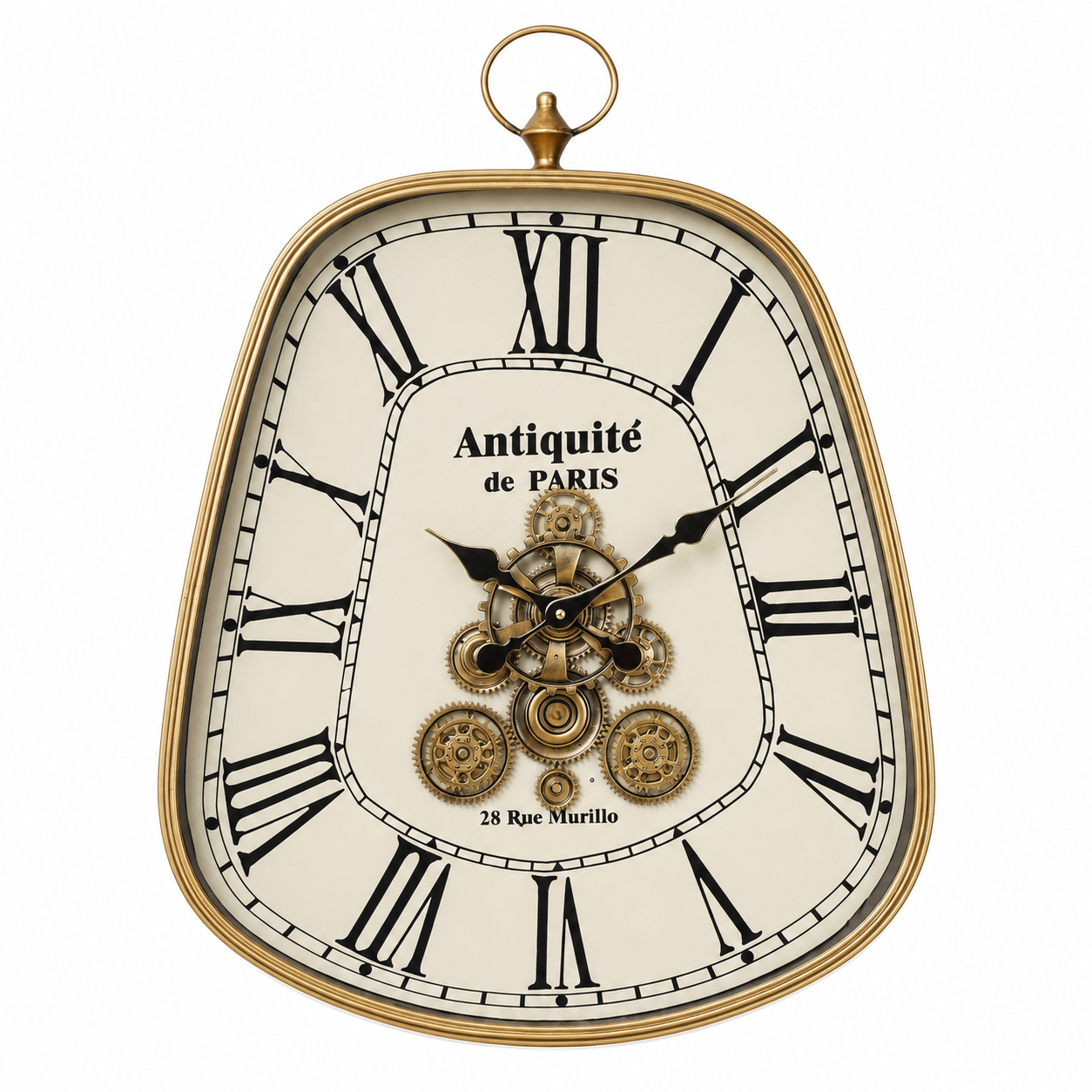 Crown Tick Luxury Designer Wall Clocks for the Home With Moving Gear Mechanism Buy Wall Clock Online (Steel Body)