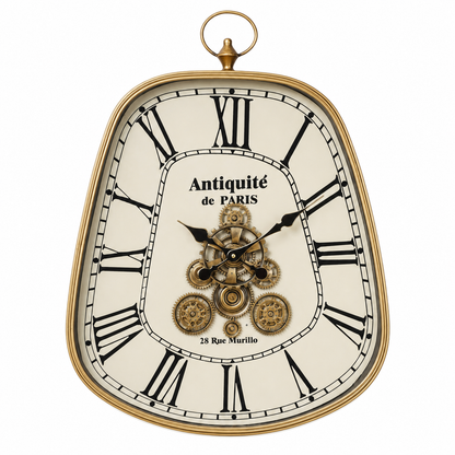 Crown Tick Luxury Designer Wall Clocks for the Home With Moving Gear Mechanism Buy Wall Clock Online (Steel Body)
