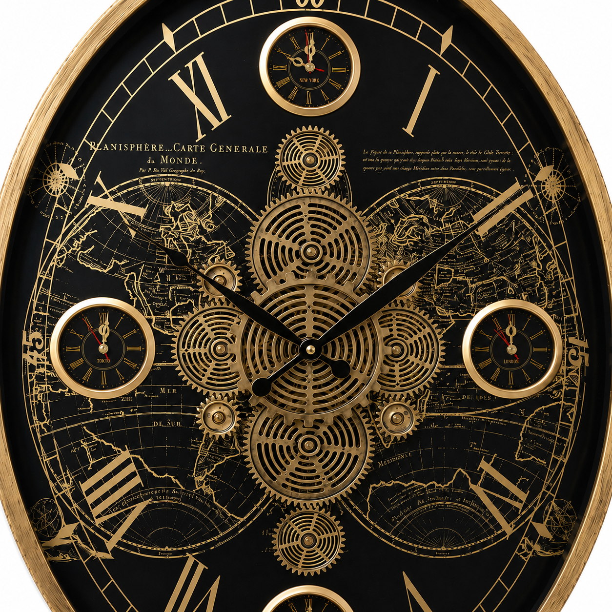 Art of Hours Luxury Designer Wall Clocks for the Home With Moving Gear Mechanism Buy Wall Clock Online (Steel Body)