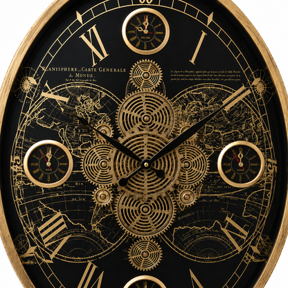 Art of Hours Luxury Designer Wall Clocks for the Home With Moving Gear Mechanism Buy Wall Clock Online (Steel Body)