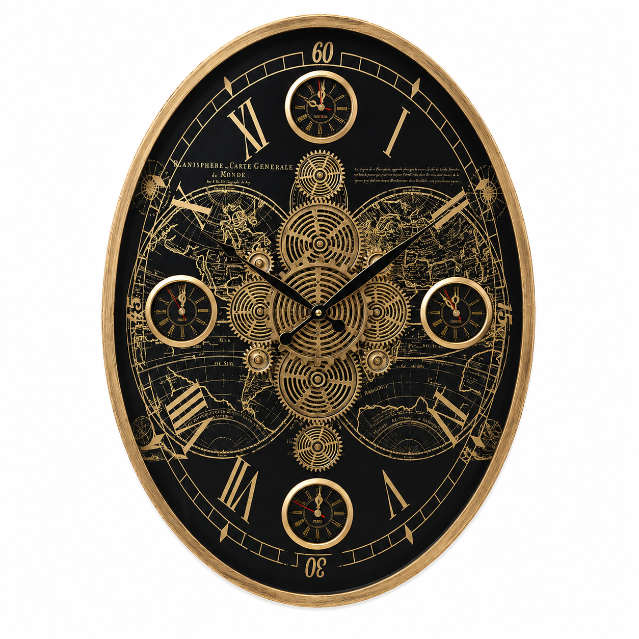 Art of Hours Luxury Designer Wall Clocks for the Home With Moving Gear Mechanism Buy Wall Clock Online (Steel Body)
