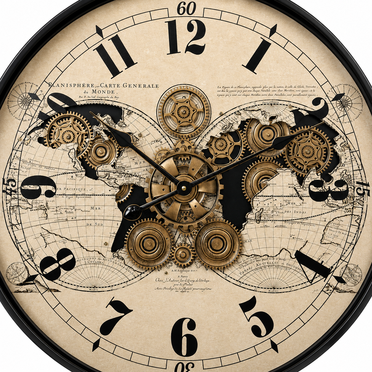 Moment Maker Luxury Designer Wall Clock With Moving Gear Mechanism Buy Wall Clock Online - White