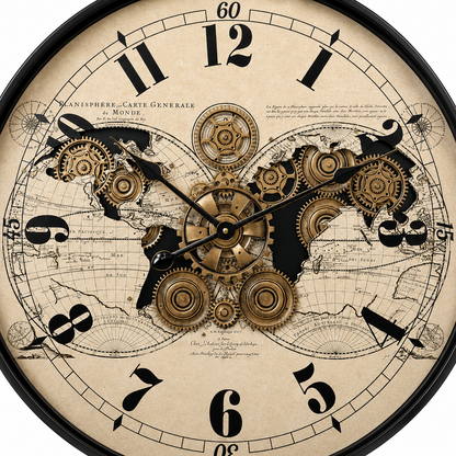 Moment Maker Luxury Designer Wall Clock With Moving Gear Mechanism Buy Wall Clock Online - White