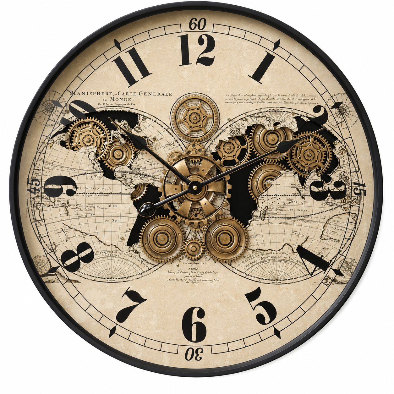 Moment Maker Luxury Designer Wall Clock With Moving Gear Mechanism Buy Wall Clock Online - White