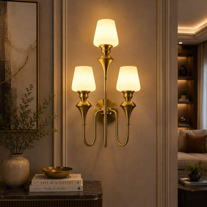 Elysian Curve Wall Lamps  for Living Room - Triple Sconce