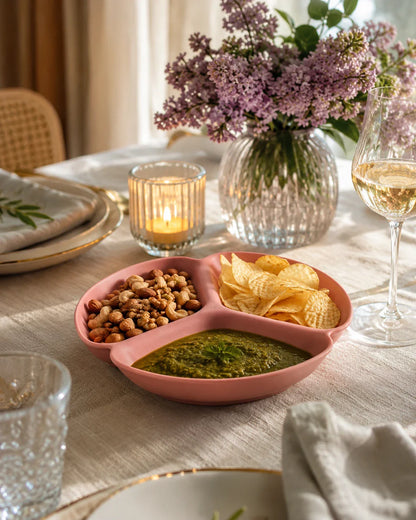 Monochrome Chip & Dip Platter - Pink