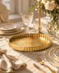 Gold Hammered Serving Tray - Large