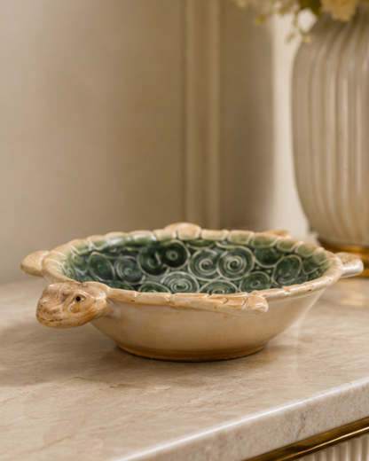 Ocean Turtle Textured Ceramic Bowl - Large