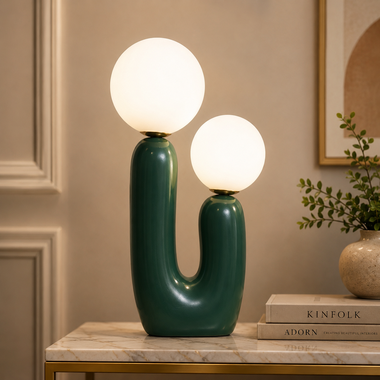 Lumora Table Lamp for Home - Green
