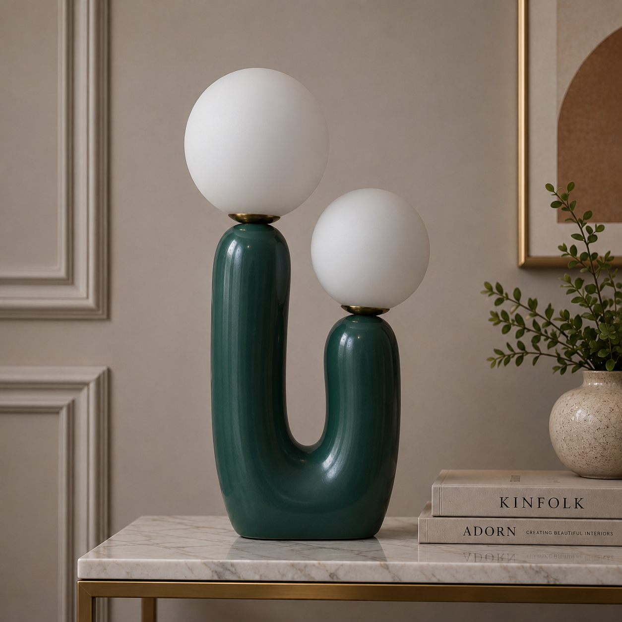 Lumora Table Lamp for Home - Green