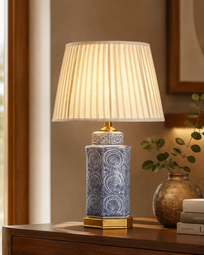 Royal Blue Mosaic Table Lamp - Small