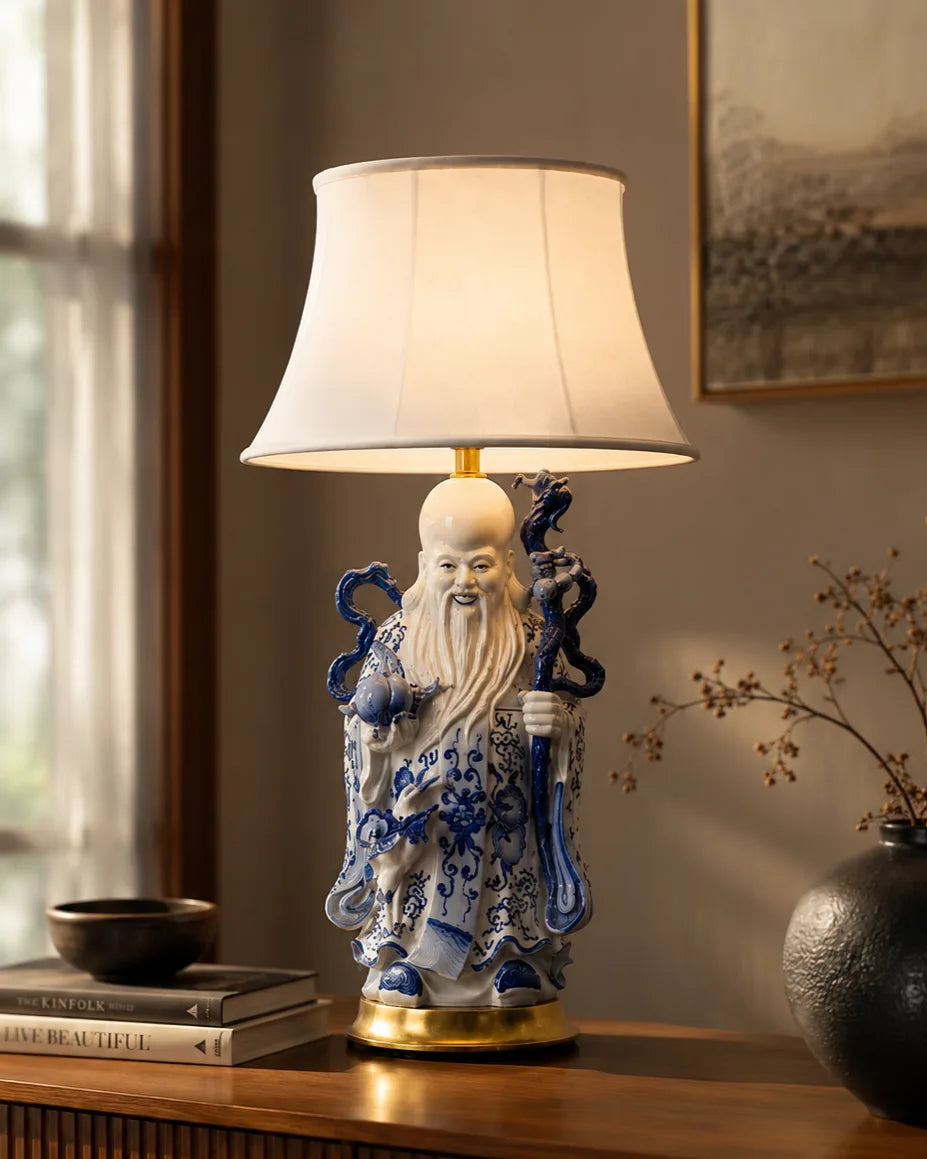Imperial Wisdom Figurine Table Lamp