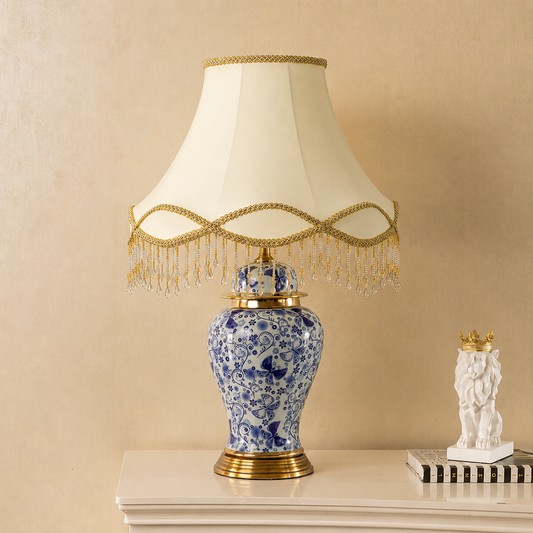 Antique Aura Designer Table Lamps for Living Room (Victorian Shade)
