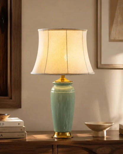 Mint Elegance Ceramic Table Lamp