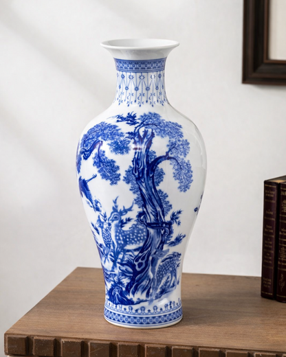 Blue & White Decorative Vase