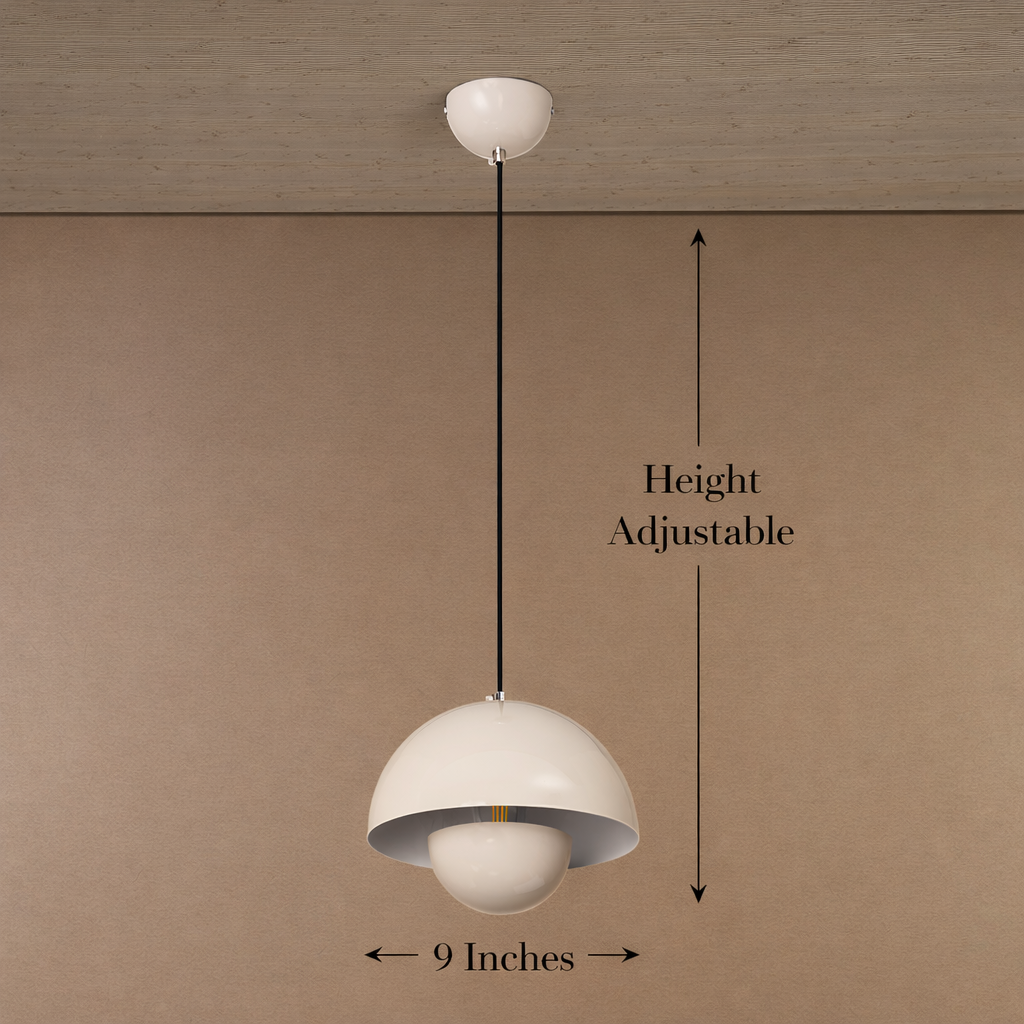Vibe Dome Pendant Light For Home & Item for Home Decoration  - Grey