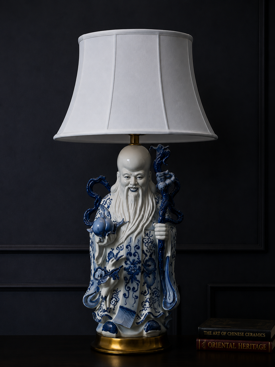 Imperial Wisdom Figurine Table Lamp
