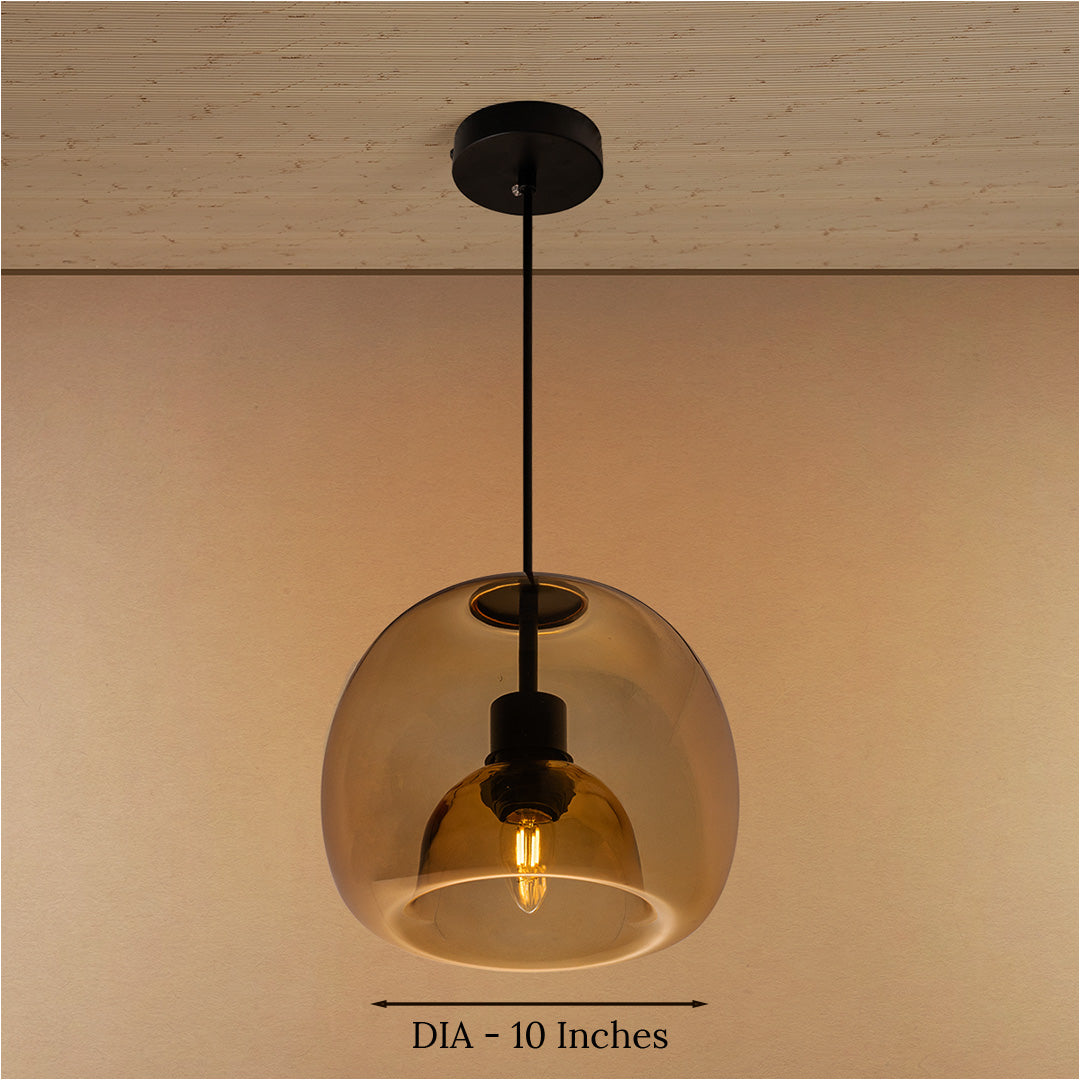 Cosmo Shade Pendant Light For Living Room & Home Decoration item - Amber