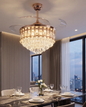 Crystal Luxe Retractable Ceiling Fan + Chandelier Light (with Remote Control)