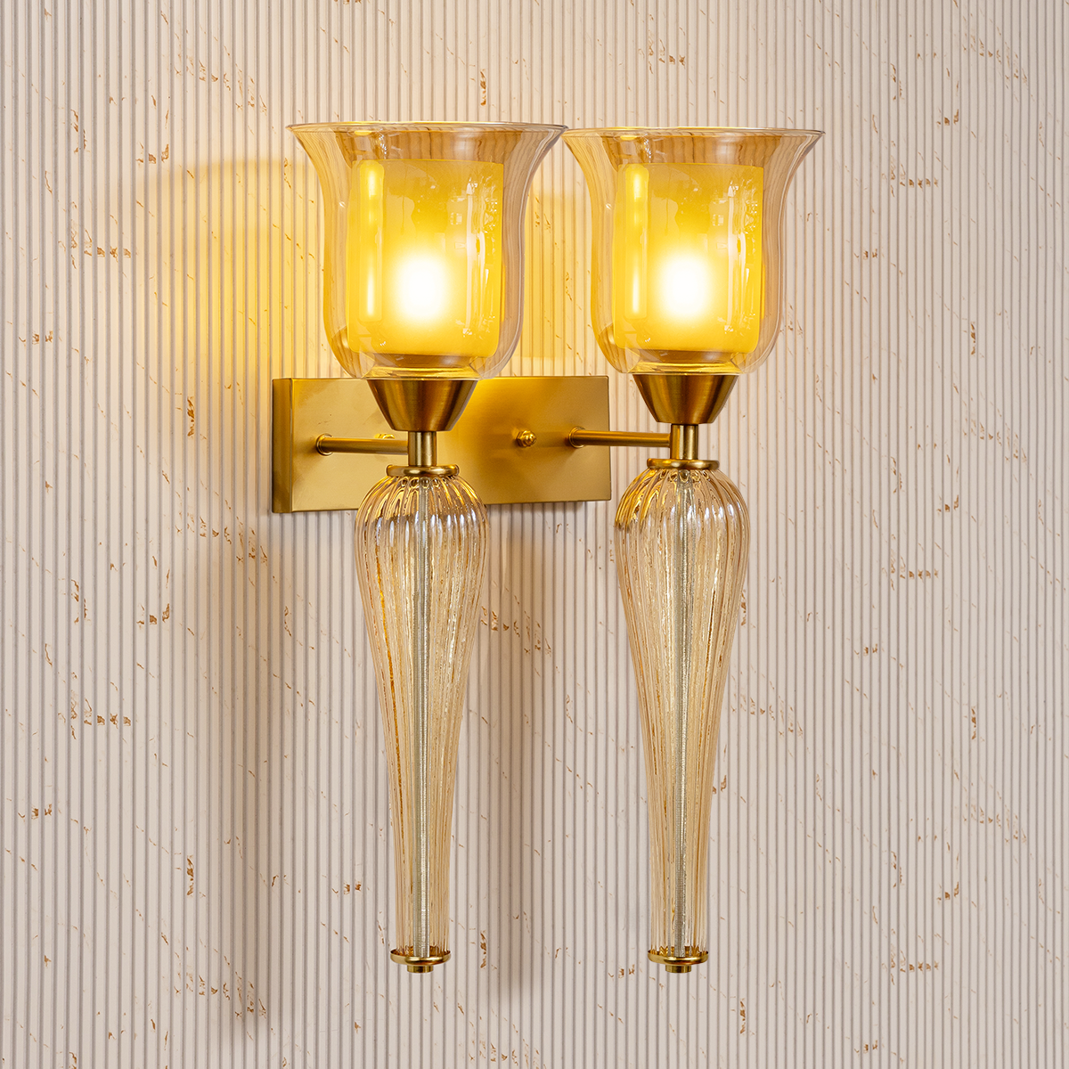 The Elvora Glow Wall Lamps for Home & Item for Wall Decoration - Double Sconce