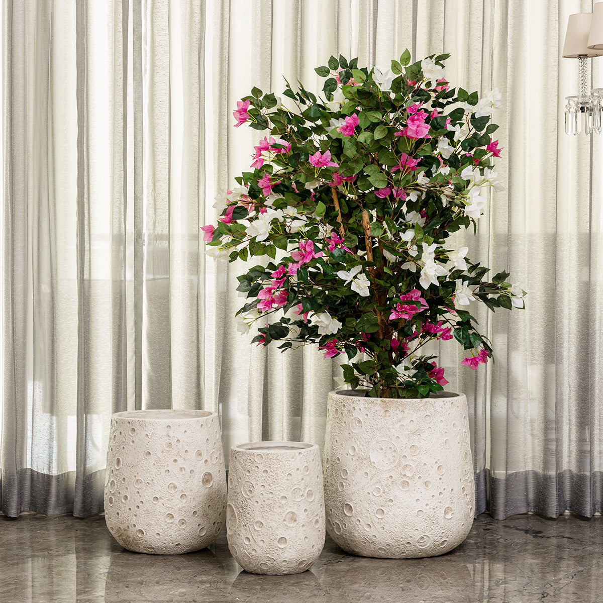 Moonscape Elegance Indoor Planters For Home - Set of 3