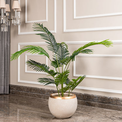 Evergreen Oasis Areca Palm Artificial Flower Plant For Home (4 Feet) (Natural Feel)