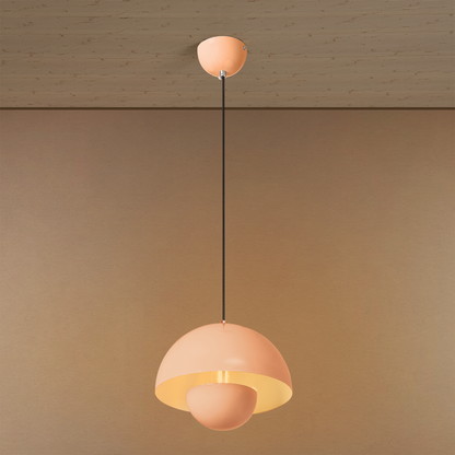 Vibe Dome Pendant Light For Home & Item for Home Decoration  - Peach