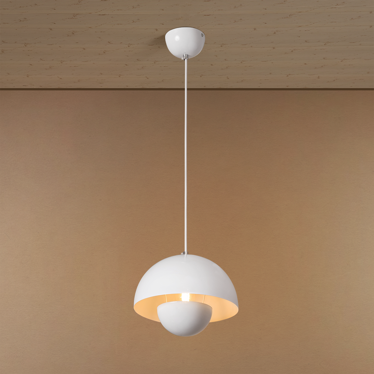 Vibe Dome Pendant Light For Home & Item for Home Decoration - White