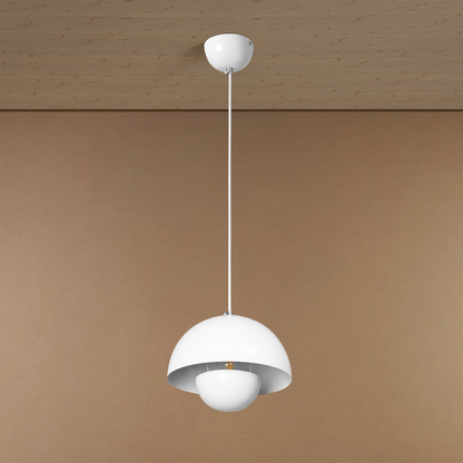 Vibe Dome Pendant Light For Home & Item for Home Decoration - White