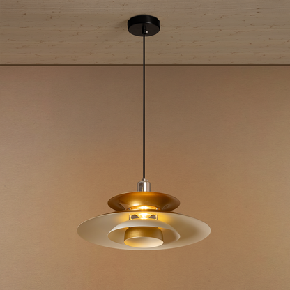 Arctic Wave UFO Pendant For Living Room & Item for Home Decoration - Gold