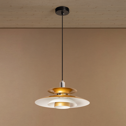 Arctic Wave UFO Pendant For Living Room & Item for Home Decoration - Gold