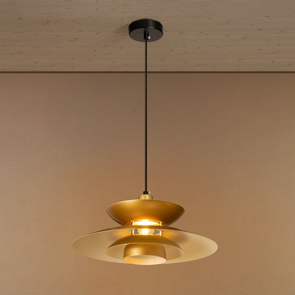 Floating Shade UFO Ceiling Light For Home - Gold