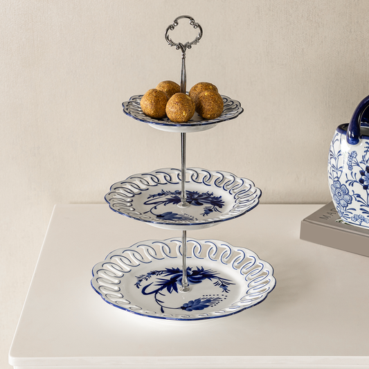 Indigo Crest Harmony Serving Plates for Home