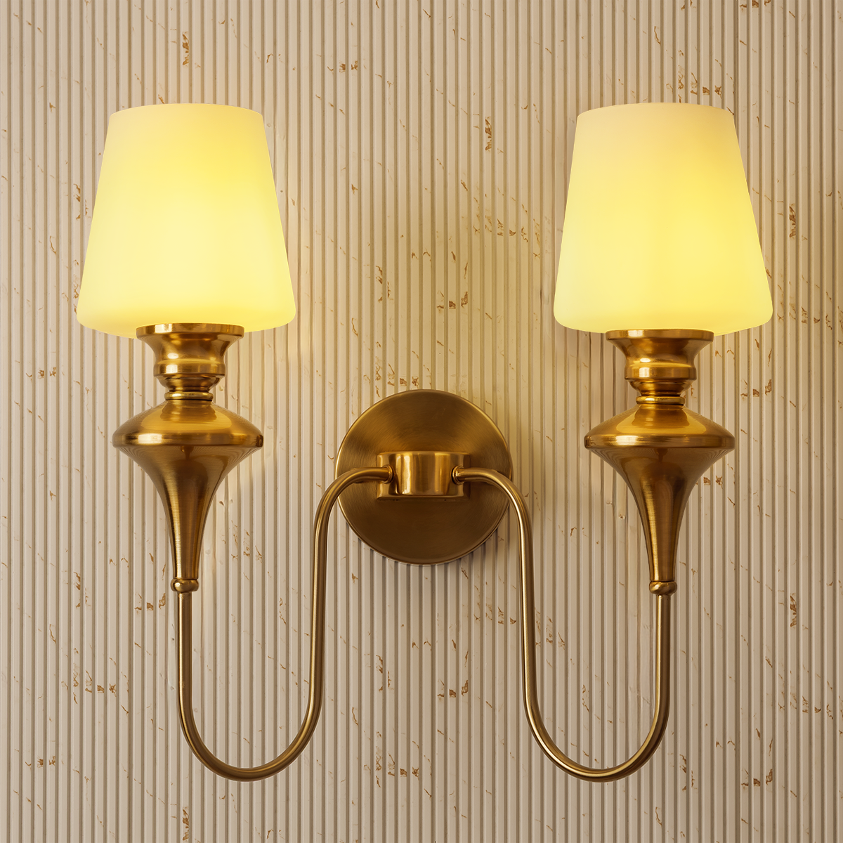 Elysian Curve Wall Light for Living Room - Double Sconce