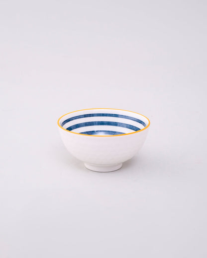 Sapphire Lines Ceramic Katori - Set Of 2