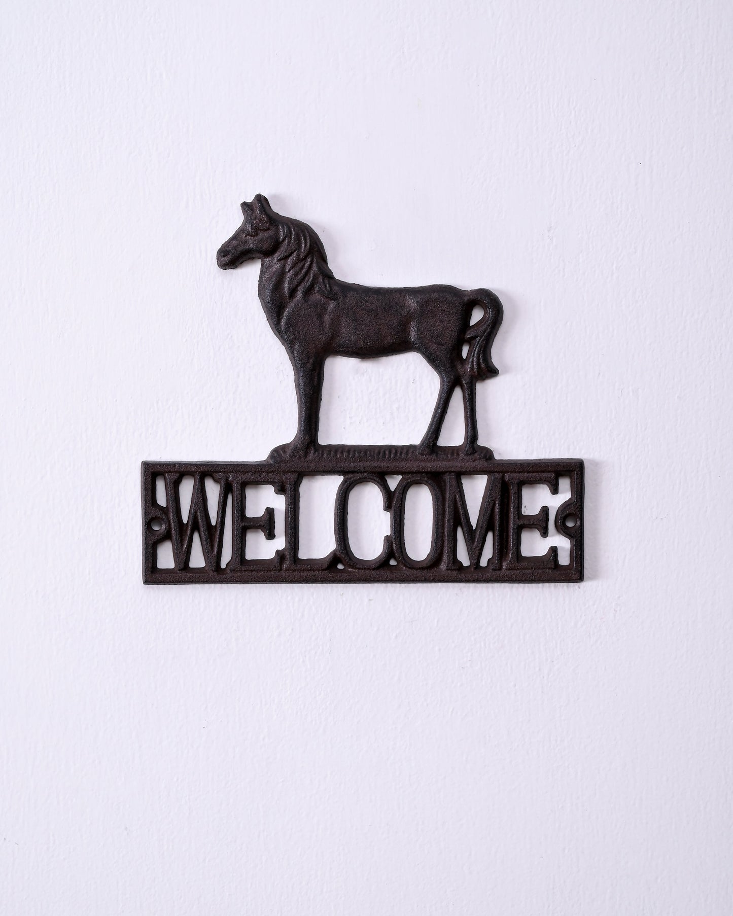 Welcome - Cast Iron Wall Mounted Sign