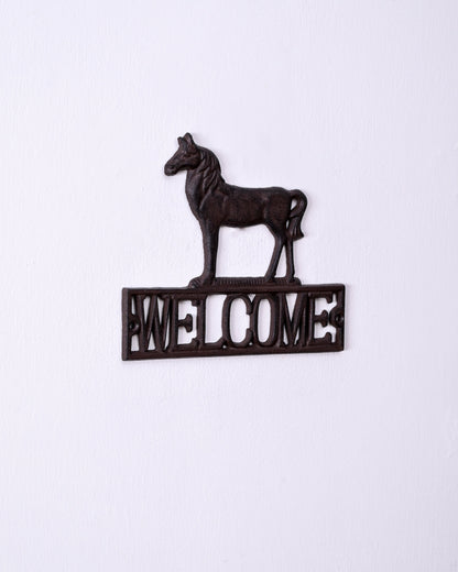Welcome - Cast Iron Wall Mounted Sign