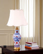 Dragon Motifs Blue & White Bone China Table Lamp