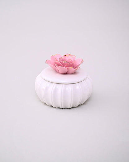 Ivory Blossom Trinket Keeper - Pink