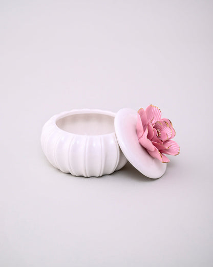 Ivory Blossom Trinket Keeper - Pink