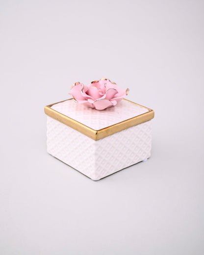 Roselle Charm Square Shape Trinket Keeper