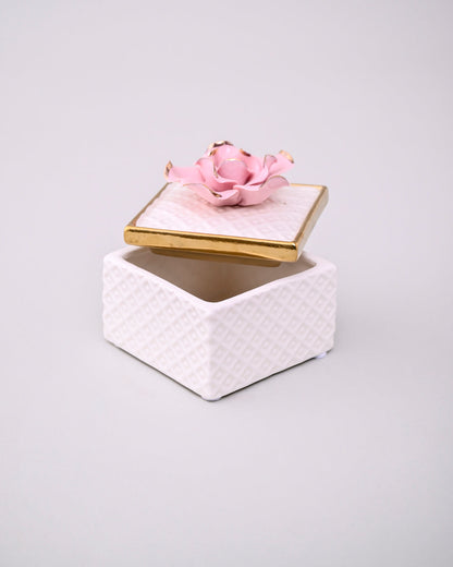 Roselle Charm Square Shape Trinket Keeper