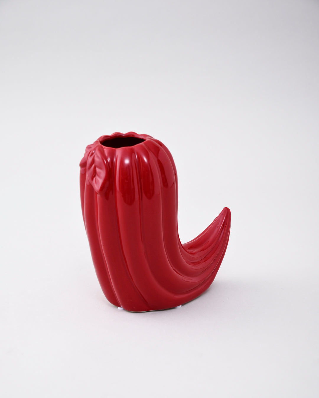 Fiery Red Chili Ceramic Vase