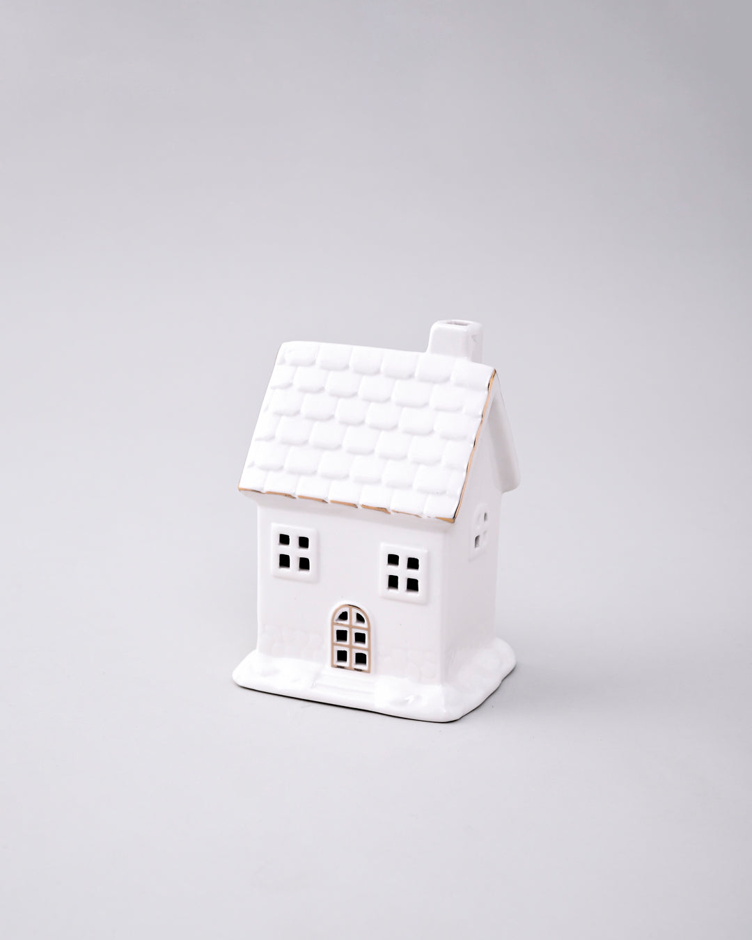 White Serenity Cottage Tealight Holder & Sculpture